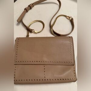 MMS Tan Studded Crossbody Bag